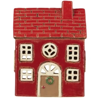 Abbildung von Ib Laursen Teelichthalter Lichterhaus Teelichthaus Haus Rot