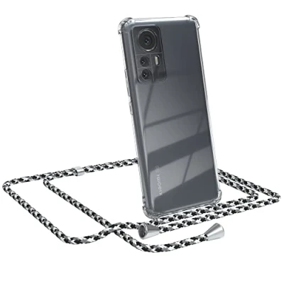 Abbildung von EAZY CASE Handykette kompatibel mit Xiaomi 12 Pro Handyhülle Umhängeband, Handykordel Schutzhülle, Silikonhülle, Hülle Band, Stylische Kette für Smartphone, Schwarz Camouflage