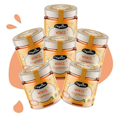 Abbildung von Vegablum Wonig Ringelblume, Vegane Honig Alternative, Bio &amp; Vegan, Honigersatz (6x225g)