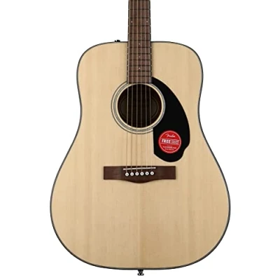 Abbildung von Fender CD 60S Dreadnought Akustikgitarre, mit Zargen aus Walnuss, verchromter Hardware, Mahagonihals, Natur