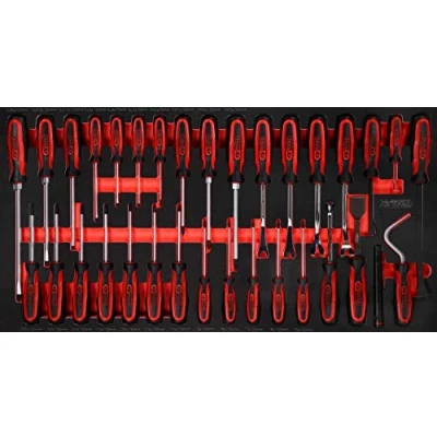 Abbildung von KS TOOLS 813.0033 Schraubendrehersatz Werkzeugmodul (PU Weichschaumeinlage)