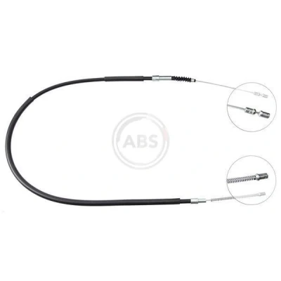 Abbildung von A.B.S. K10676 Handbremsseil 1438 Trommelbremse für Links /Rechtslenker MERCEDES BENZ: MB 100 Pritsche/Fahrgestell, Kastenwagen, Bus