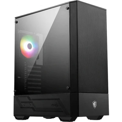 Abbildung von MSI MAG Forge 111R Mid Tower ATX Gehäuse (2X USB 3.0 Anschluss, 1x 120mm A RGB Fan mit Controller im Lieferumfang, schwarz, RGB) MAGFORGE111R
