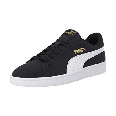 Abbildung von Puma Smash BUCK Unisex Sneaker low, Größe: 38, Black/white/team gold Hochwertiges lederimitat