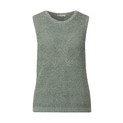 Abbildung von Street One Schimmerndes Strickpullover, Damen, Größe: 38, Grün