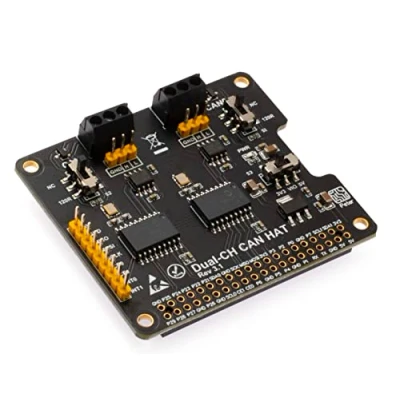 Abbildung von SEENGREAT 2 Channel Can Bus Expansion HAT Module for Raspberry Pi Zero/Zero W/Zero WH/2B/3B/3B+/4B, Adopting Interface, MCP2515 and ATA6561 Dual Chips Allow CH Communication