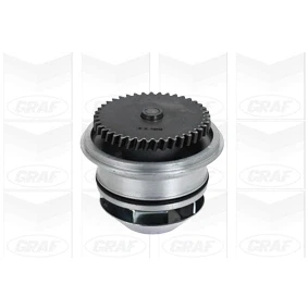Abbildung von GRAF PA1010 Wasserpumpe mit Dichtung ohne Deckel mechanisch Stahlblech für Keilrippenriementrieb VOLKSWAGEN: LT 28 35 II Bus, 46 2 Kasten