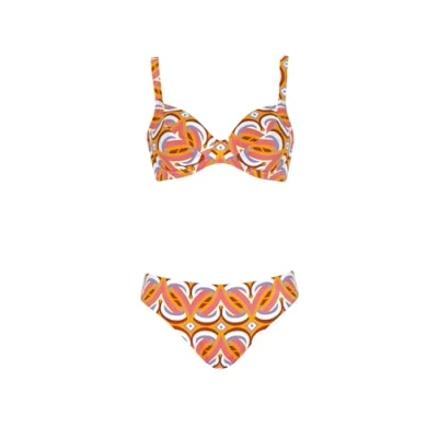 Abbildung von OPERA Bikini Multicolor Zweiteiler Set mit Bügel verstellbare Träger Grafikdruck breiter Slip