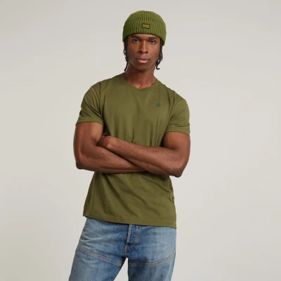 Abbildung von G STAR BASE Tshirt basic, Herren, Größe: Medium, Dk moss