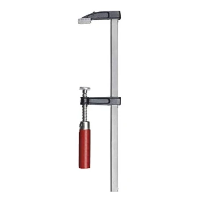Abbildung von kwb Schraub Zwinge mit Holzgriff 50x300 Robuste Spannzwinge für sicheres Fixieren Spanntiefe 50 mm, Schwarz/Silber