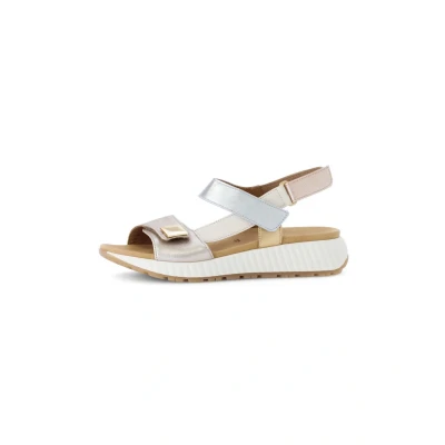 Abbildung von Gabor Riemchen Keilsandalette, Damen, Größe: 38, Beige Schuhe