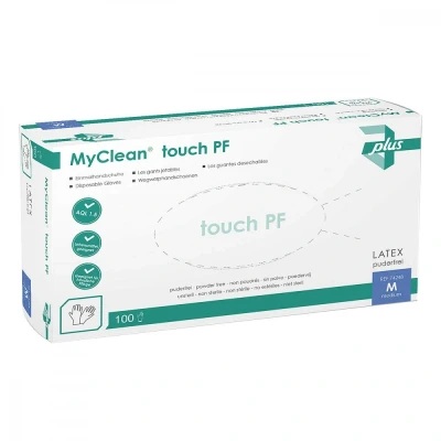 Abbildung von Myclean touch Pf Handschuhe latex unsteril Größe m