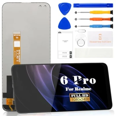 Abbildung von für Realme 6 Pro Bildschirm Ersatz Oppo RMX2061, RMX2063 LCD Digitizer Touchscreen Display Assembly Schwarz