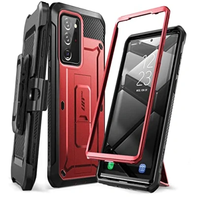 Abbildung von SUPCASE Outdoor Hülle für Samsung Galaxy Note 20 Ultra (6.9&quot;) 5G Handyhülle Bumper Case Rugged Schutzhülle Cover [Unicorn Beetle Pro] OHNE Displayschutz mit Gürtelclip und Ständer, Rot