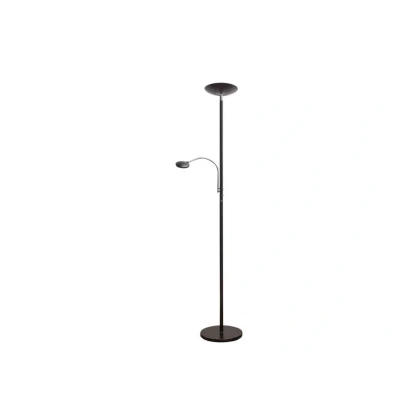 Abbildung von Lindby LED Deckenfluter Malea, 180 cm, schwarz, Lesearm