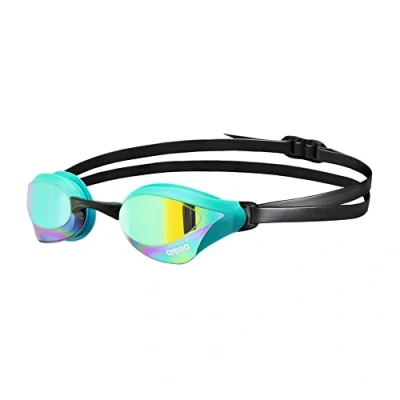 Abbildung von ARENA Unisex Cobra Core Swipe Anti Fog Racing Swim Goggles for Men and Women Polycarbonate Mirror Lens, Emerald Peacock