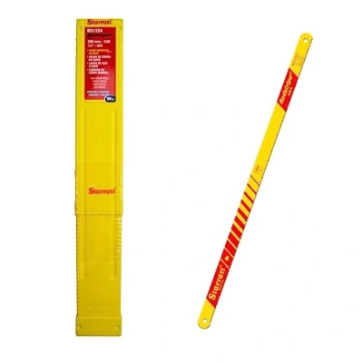 Abbildung von Starrett HSS Handbügelsägeblätter 50er Pack RS1224 Redstripe Massive Schnellarbeitsstahl Gerade Schnitt Handsäge 300mm/12&quot; 24 TPI Schneide Für Metalle, Edelstahl, Rohre