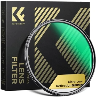 Abbildung von K&amp;F Concept Nano X Serie Ultra niedrige Reflexion Polfilter 77mm CPL Filter Polarisationsfilter MRC mit 28x vergütet