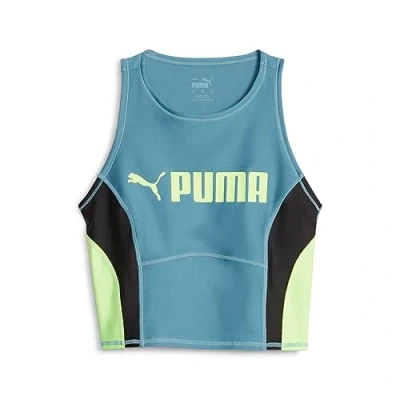 Abbildung von Puma FIT Eversculpt TANK Top, Damen, Größe: Large, Bold blu/speed green