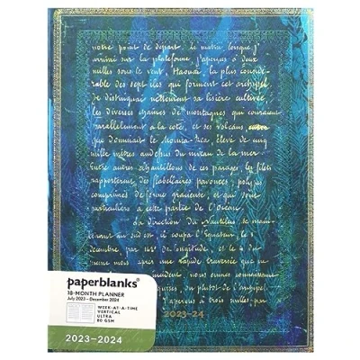 Abbildung von Paperblanks 18 Monatskalender Flexi 2023 2024 (Softcover) Faszinierende Handschriften Vertikal Ultra (180 x 230 mm)