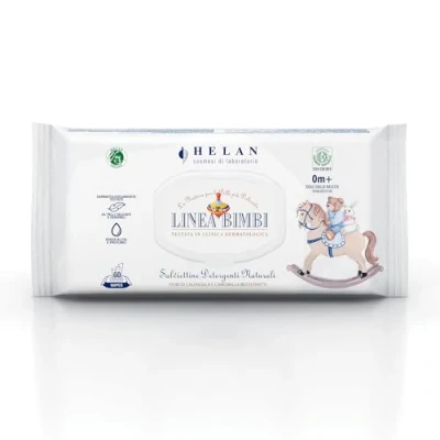 Abbildung von Helan Baby Produktlinie, Bio Reinigungstücher