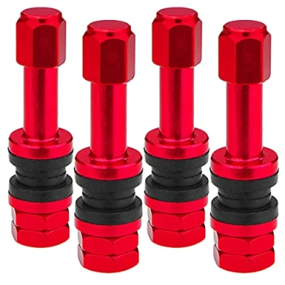 Abbildung von C CARBONADO 4X Aluventil X2 Series Red Edition 11,3mm PKW Rot Ventile Metallventil Universal Felgenventil Tuning