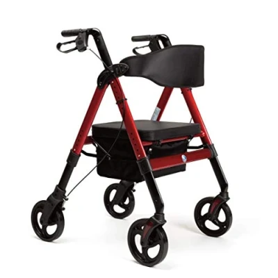 Abbildung von FabaCare Rollator Goliat XL Leichtgewichtrollator bis 200 kg, Rot