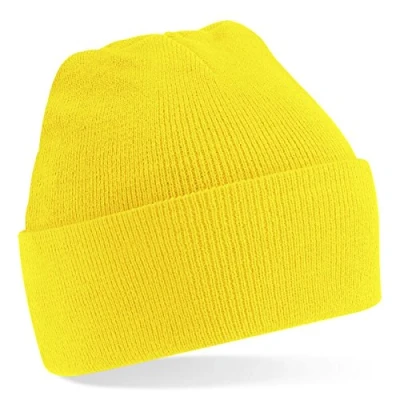 Abbildung von Beechfield, Acryl Strickmütze für Erwachsene, zum Aufschlagen, Unisex Einheitsgröße gelb