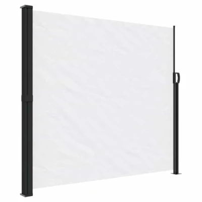 Abbildung von vidaXL Seitenmarkise, Sichtschutz Ausziehbar, Windschutz Sonnenschutz für Garten Balkon Terrasse, Seitenrollo Seitenwandmarkise, Weiß 180x600cm