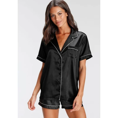 Abbildung von Bruno Banani Classic Shorty Nachtwäsche Set, Damen, Größe: 32, Black