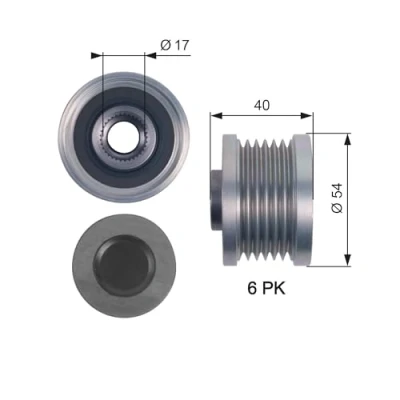 Abbildung von GATES T43042 Spannrolle, Zahnriemen Tru Power OPEL: Astra H Schrägheck, TwinTop, Zafira B, FIAT: Ducato III Kastenwagen