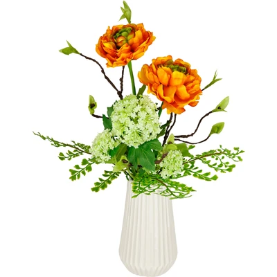 Abbildung von I.GE.A. Kunstblume &quot;Arrangement Ranunkel&quot;, Vase aus Keramik