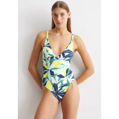 Abbildung von Marc O&#039;Polo Multi Floral Badeanzug, Damen, Größe: XL, Green