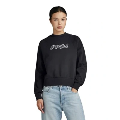 Abbildung von G Star RAW Damen Cornely Dot Raglan Sweatshirt, Schwarz (dk Black D24375 D562 6484), XL