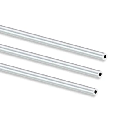 Abbildung von iMeistek 6063 Aluminium Rundrohr, 250 mm Länge, 6 Außendurchmesser, 2 Innendurchmesser, nahtloses, gerades Rundrohr für Industrie, Dekoration, Architektur (3 Stück)