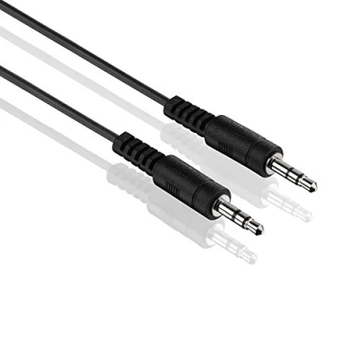 Abbildung von conecto CC50482 Klinkenkabel Audio Stereo Aux Verbindungskabel 3,5mm Klinke Stecker auf Ultraslim Design 0,50m schwarz