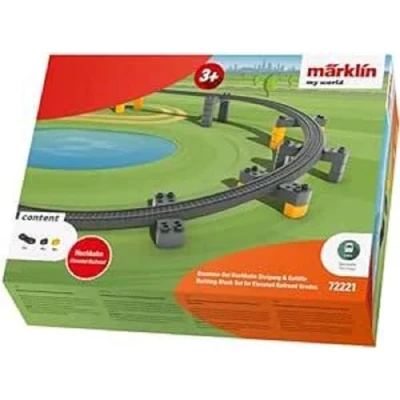 Abbildung von Märklin Modelleisenbahn Hochbahn my world Baustein Set Steigung &amp; Gefälle 72221, Spur H0