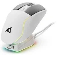 Abbildung von Sharkoon Skiller SGM50W White, Wireless Optical Gaming Maus, RGB, PBT Button