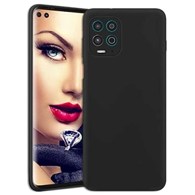 Abbildung von mtb more energy® Soft Silicon Hülle kompatibel mit Motorola Moto G100 (6.7&#039;&#039;) schwarz Ultra Silk Touch Liquid Silikon Case Handyhülle Cover