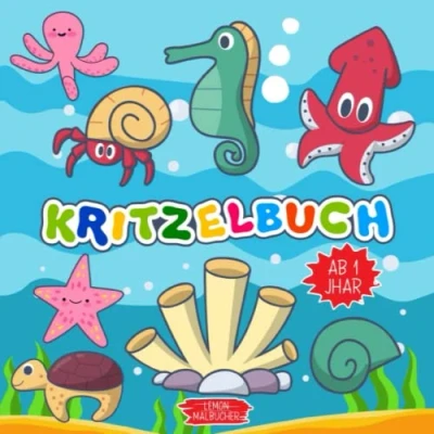 Abbildung von Kritzelbuch ab 1 Jahr: Mein erstes Malbuch zum kreativ Kritzeln und Ausmalen! 50 einfachen Motiven Ausmalen der ersten Gegenstände für kreative Kinder, Fahrzeuge Gegenstände.