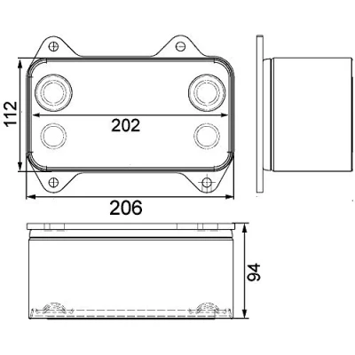 Abbildung von MAHLE ORIGINAL CLC 63 000P Ölkühler