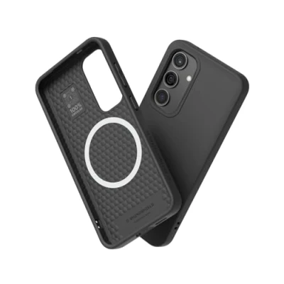 Abbildung von RhinoShield Case kompatibel mit [Galaxy S24] SolidSuit MagSafe Stoßdämpfende &amp; schlanke Schutzhülle Premium Finish 3.5 Meter Fallschutz Schwarz