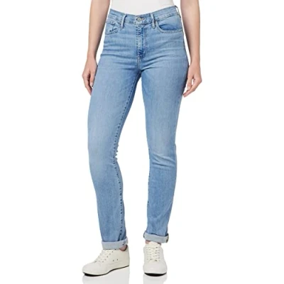 Abbildung von Levi&#039;s HIGH RISE Jeans Straight Leg, Damen, Größe: 30x32, Light indigo worn in