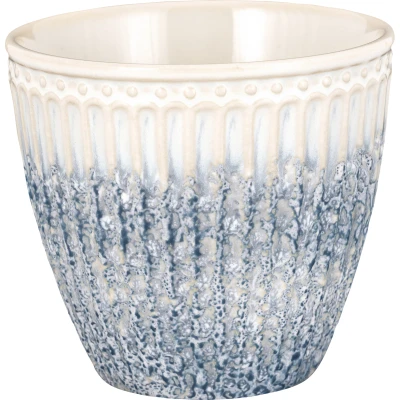 Abbildung von Greengate Alice Latte Cup ripple blue 0,35l