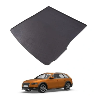 Abbildung von Travall Kofferraumwanne Kompatibel Mit Audi A6 Avant (2004 2011) Premium Auto spezifische Kofferraummatte wasserdicht schwarzer Gummi für jedes Wetter hundefreundlich