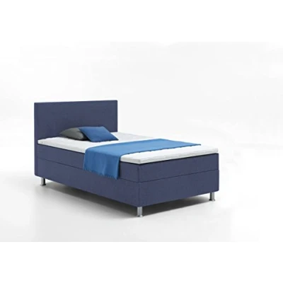Abbildung von Atlantic Home Collection EDISON Boxbett, Liegefläche 120 x 200 cm, Härtegrad H2, inklusive Topper, blau