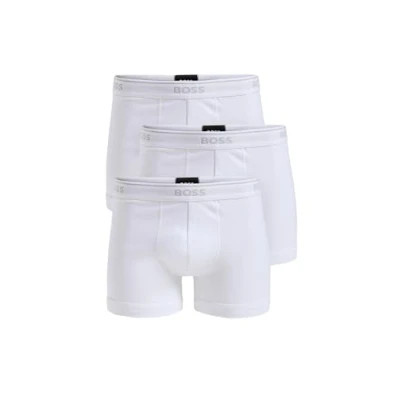 Abbildung von BOSS Herren Boxershorts aus Baumwolle, 3er Pack Retroshorts, Hellweiß, XX Large