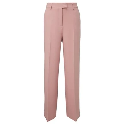 Abbildung von Comma Stoffhose Regular: Twill Hose mit Wide Leg Logo