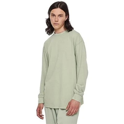 Abbildung von Urban Classics Heavy BOXY ACID WASH Longsleeve Langarmshirt, Herren, Größe: Medium, Vintagegreen