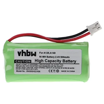 Abbildung von vhbw Akku kompatibel mit Siemens Gigaset A12, A14, A120, A140, A140 Trio, Duo schnurlos Festnetz Telefon (800mAh, 2,4V, NiMH)